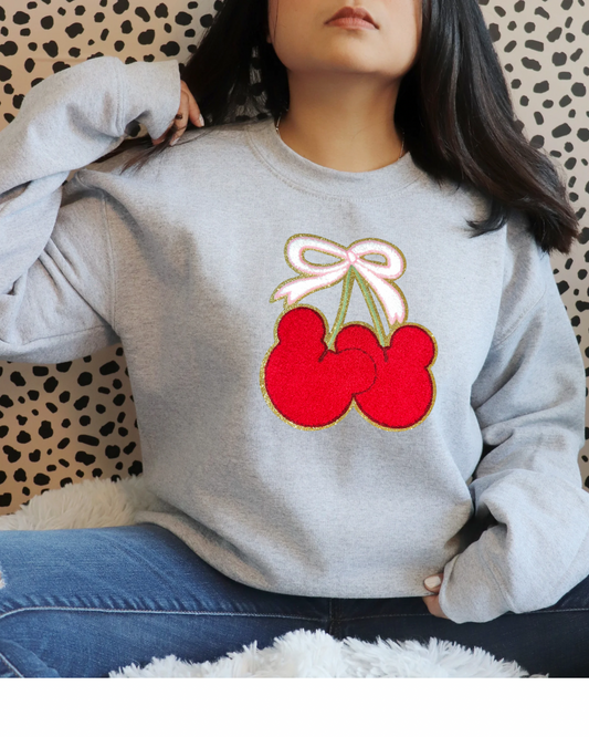 Cherries Bow Sweatshirt