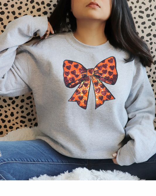 Orange bow Sweatshirt