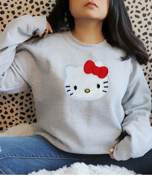 Hello kitty Iron on patch on Sweatshirt